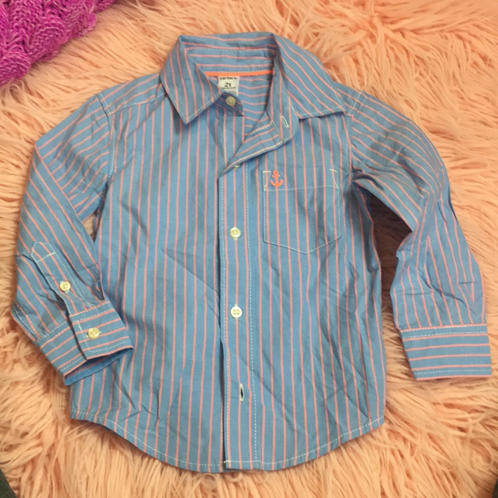 ➕ Carter's Button Down Top Boys 2T Shirt